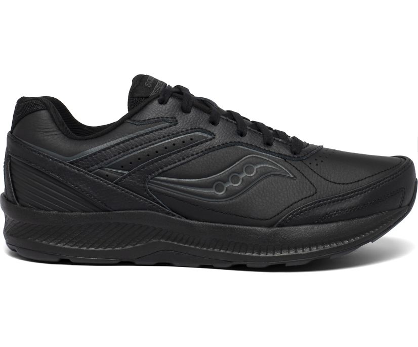 Men's Saucony Echelon Walker 3 Extra Wide Walking Shoes Black | UK-47135