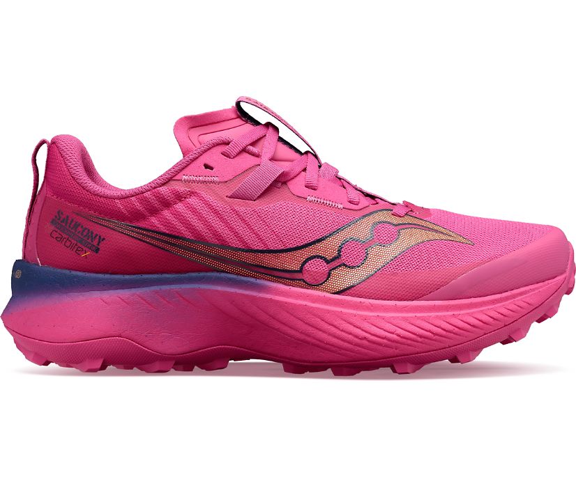 Men's Saucony Endorphin Edge Trail Running Shoes Pink | UK-39658