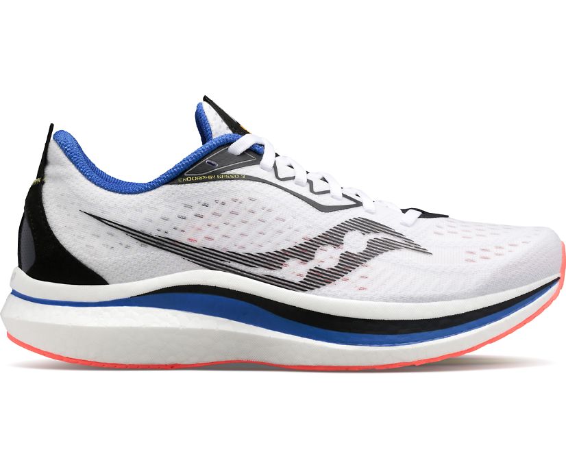 Men's Saucony Endorphin Speed 2 Running Shoes White | UK-57934