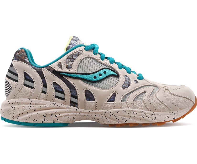 Men's Saucony Grid Azura 2000 Camo Reflective Sneakers Blue Black | UK-50683