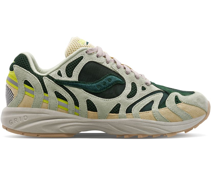 Men's Saucony Grid Azura 2000 Sneakers Light Green Dark Green | UK-85326