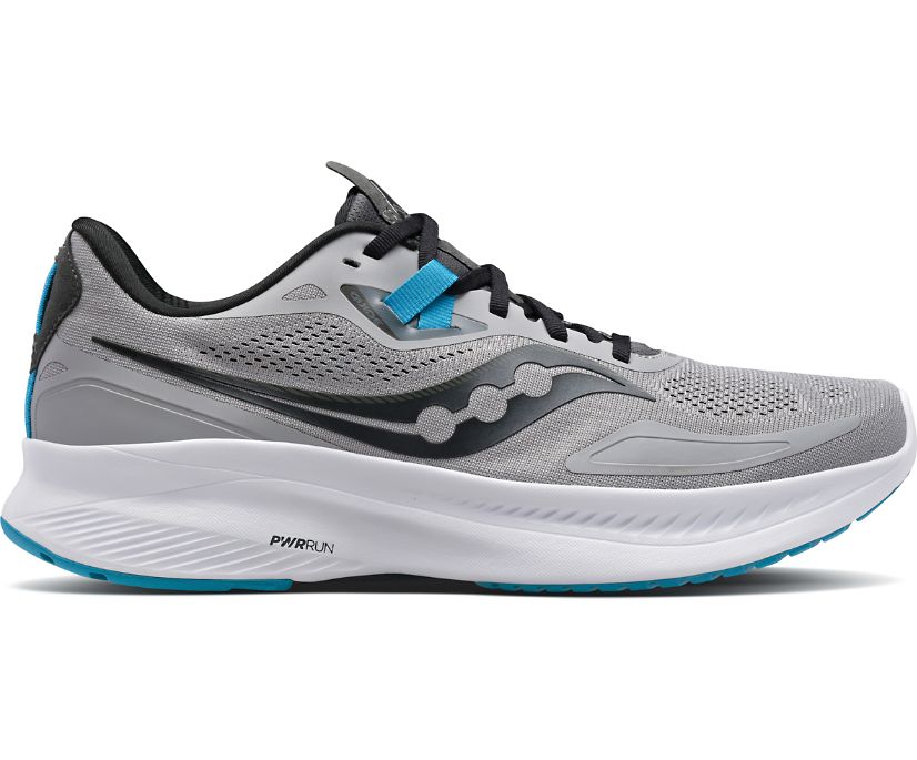 Men's Saucony Guide 15 Running Shoes Grey | UK-76309