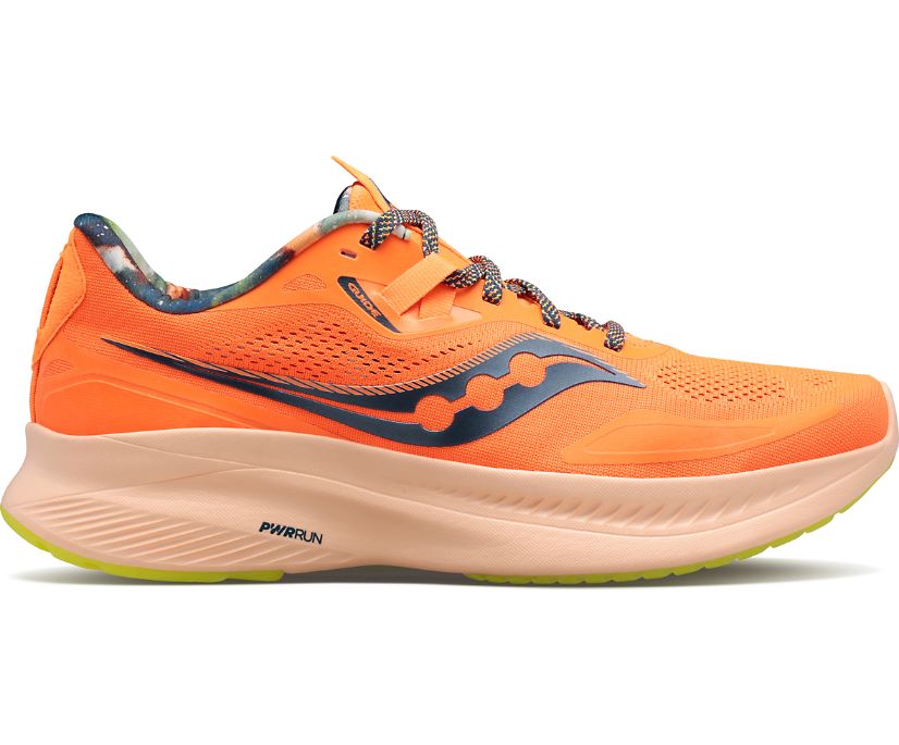 Men's Saucony Guide 15 Walking Shoes Orange Green | UK-35761