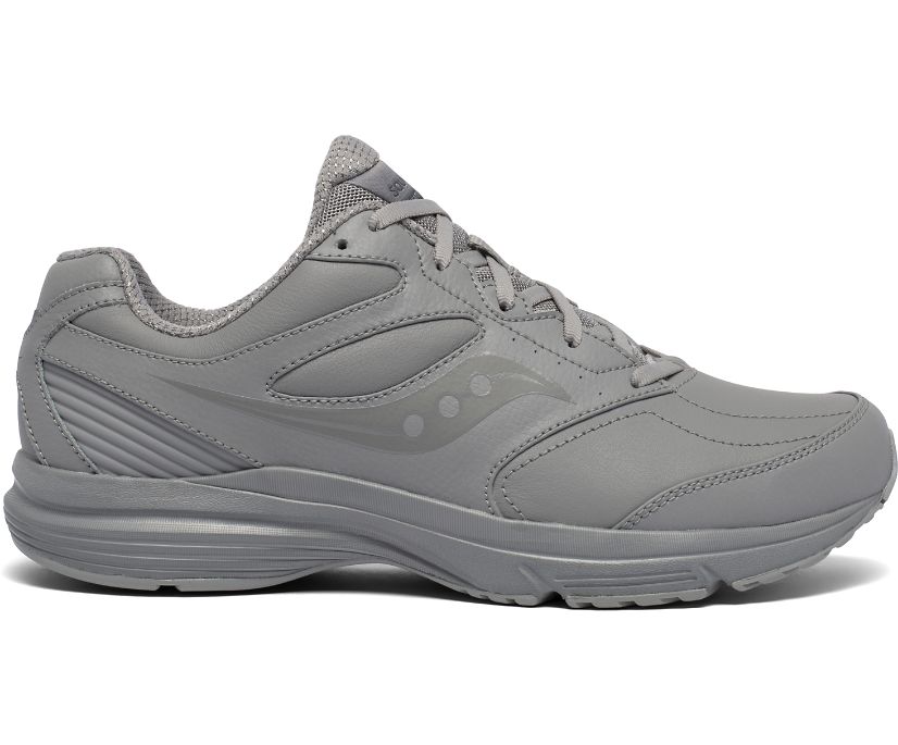 Men's Saucony Integrity Walker 3 Wide Walking Shoes Grey | UK-93478