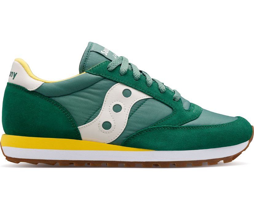 Men's Saucony Jazz Original Sneakers Green Yellow | UK-25937