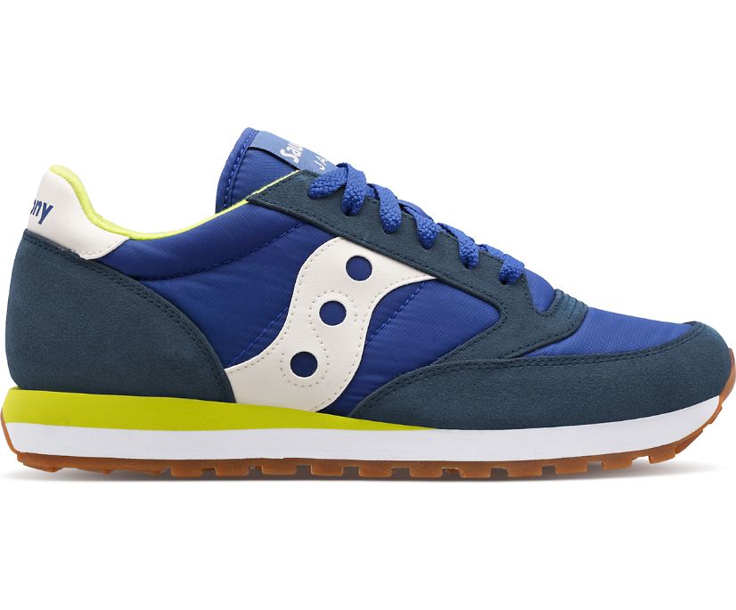 Men's Saucony Jazz Original Sneakers Navy Blue Light Green | UK-04256