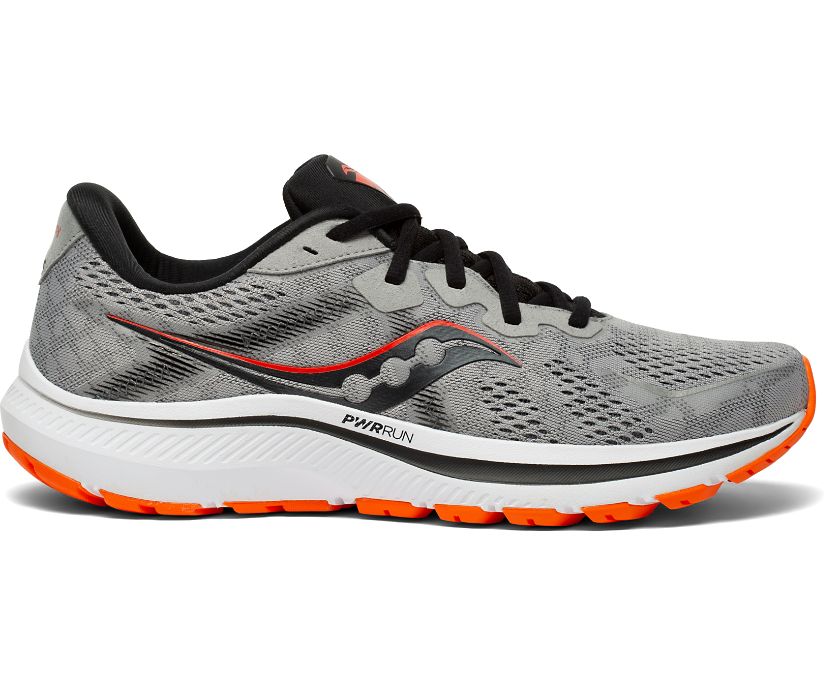 Men's Saucony Omni 20 Running Shoes Grey Orange | UK-32695