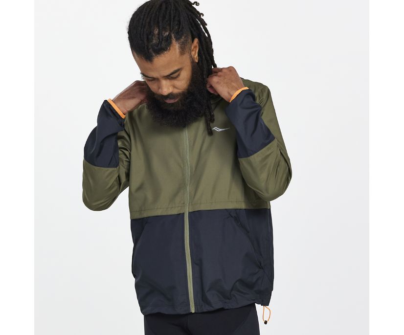 Men's Saucony Packaway Jackets Khaki | UK-02314