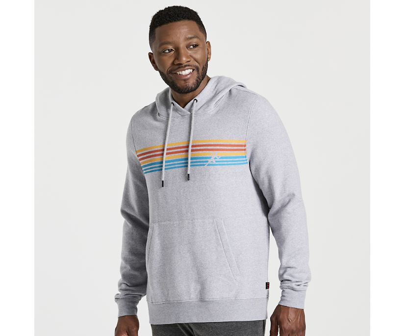 Men's Saucony Rested Hoodie Light Grey | UK-27849