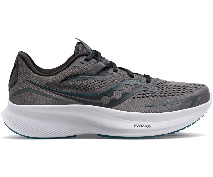 Men's Saucony Ride 15 Running Shoes Grey | UK-61478