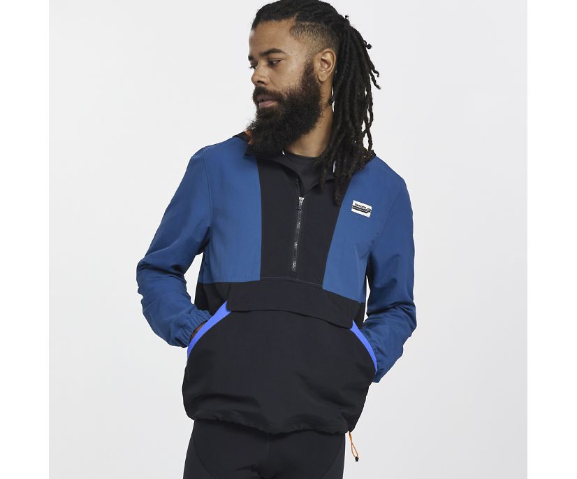 Men's Saucony Saucony Track Anorak Anorak Blue | UK-83267