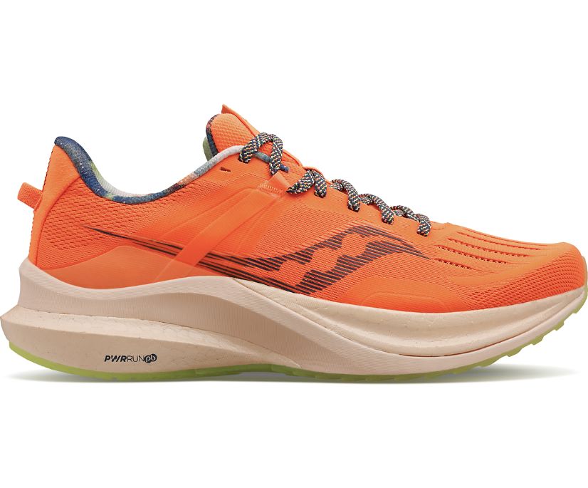 Men's Saucony Tempus Running Shoes Orange Green | UK-31049