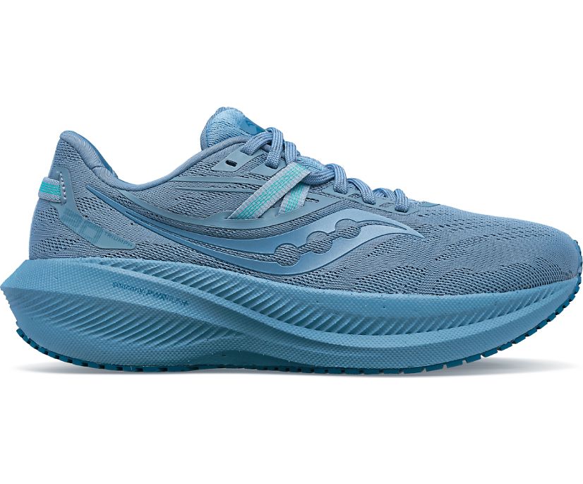 Men's Saucony Triumph 20 Wide Running Shoes Azure | UK-68029