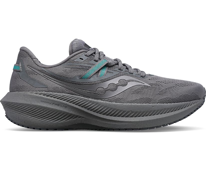 Men's Saucony Triumph 20 Wide Walking Shoes Grey | UK-29547