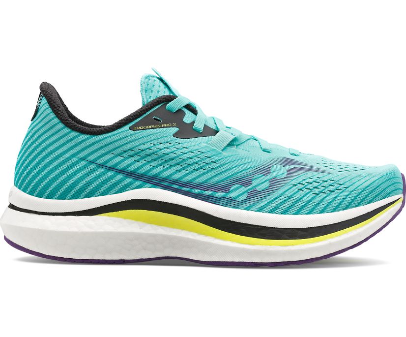 Women's Saucony Endorphin Pro 2 Running Shoes Mint | UK-78621