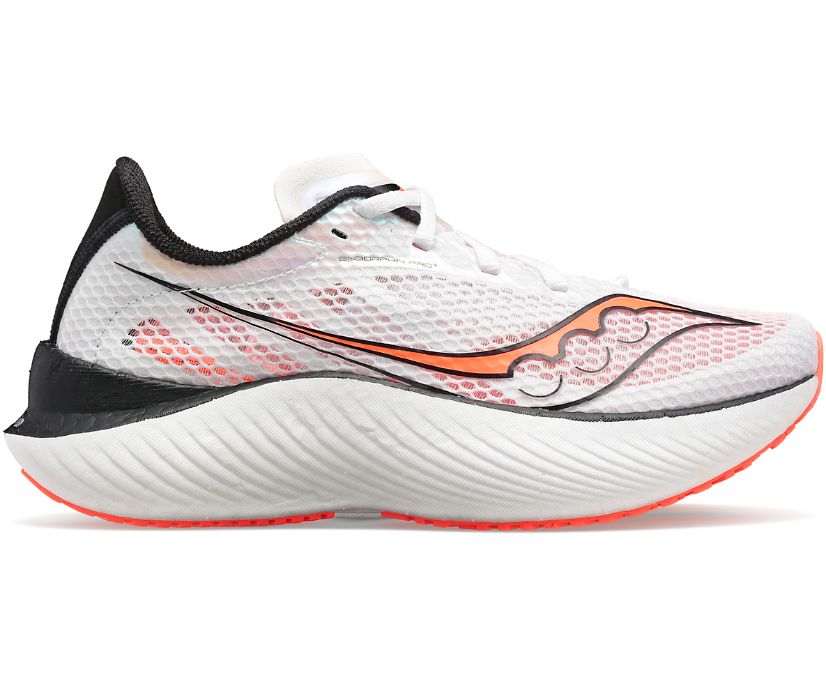 Women's Saucony Endorphin Pro 3 Running Shoes White Black Red | UK-97316