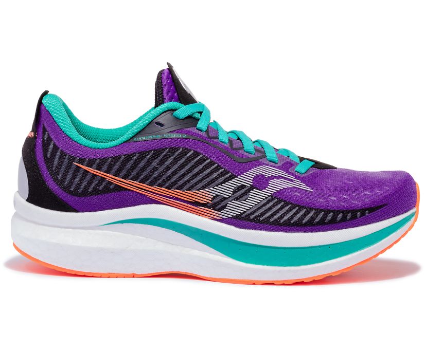 Women's Saucony Endorphin Speed 2 Running Shoes Purple | UK-72081