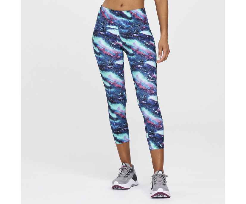 Women's Saucony Fortify Crop Pant Camo | UK-23561