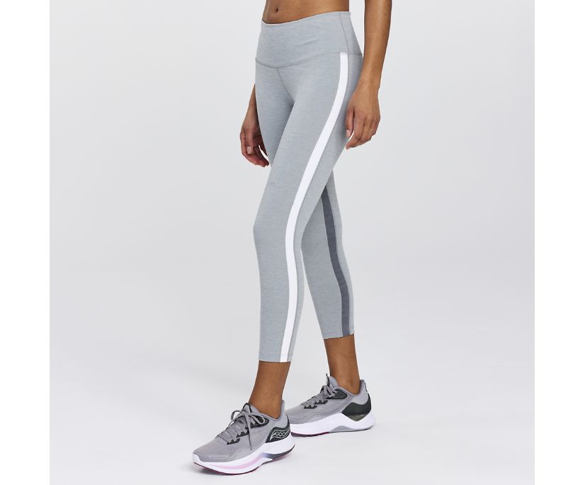 Women's Saucony Fortify Crop Pant Light Grey | UK-65210