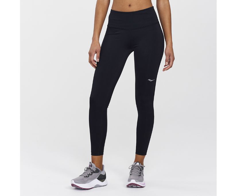 Women's Saucony Fortify Tight Black | UK-04712