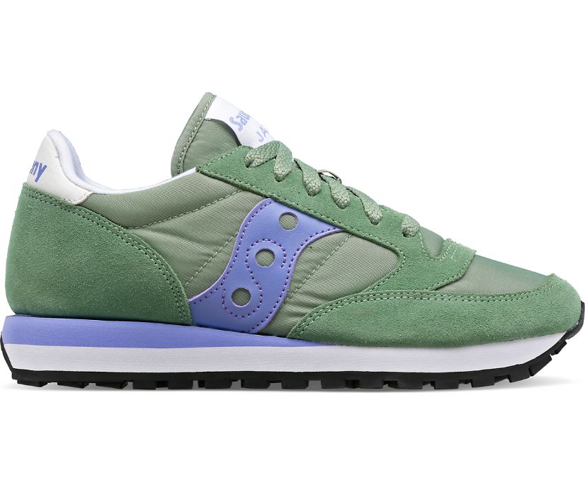 Women's Saucony Jazz Original Sneakers Green Light Blue | UK-90173