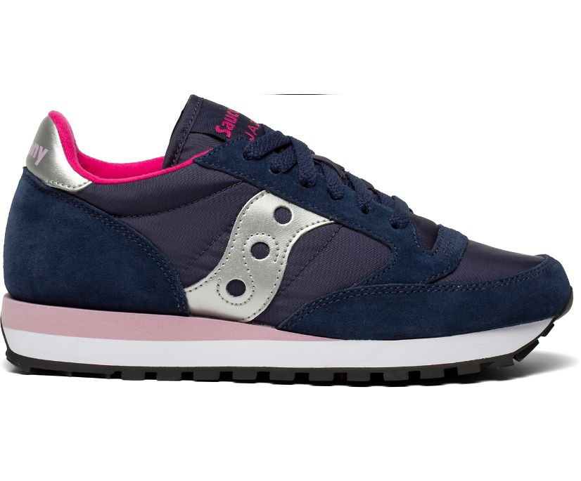 Women's Saucony Jazz Original Sneakers Navy Pink | UK-08139