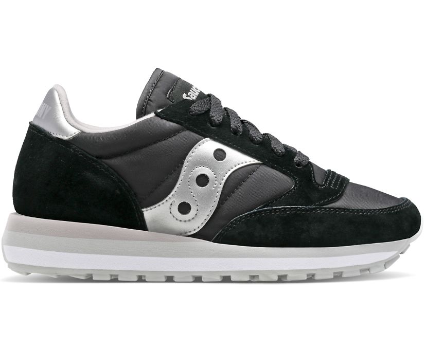 Women's Saucony Jazz Triple Sneakers Black Silver | UK-73916