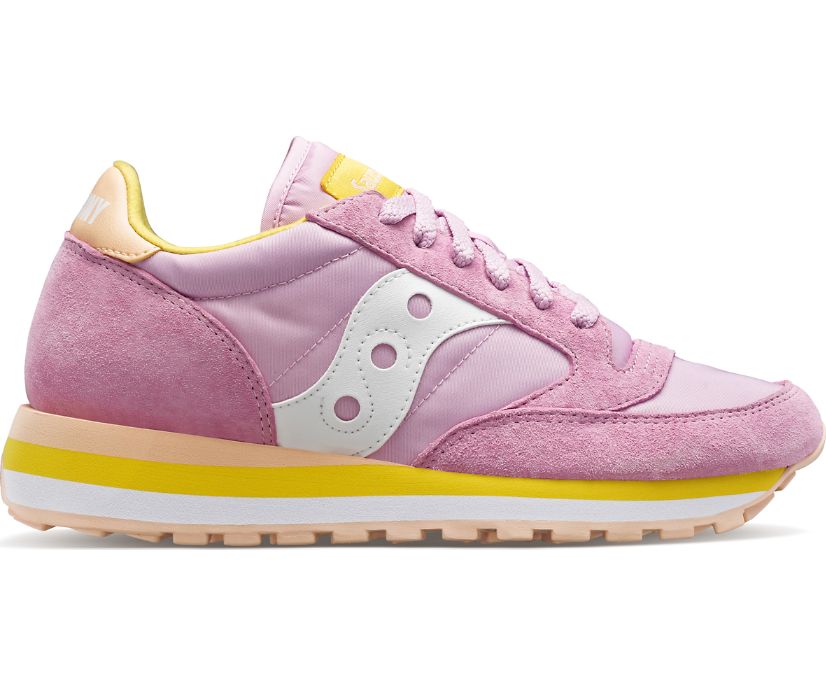 Women's Saucony Jazz Triple Sneakers Pink Yellow | UK-90371