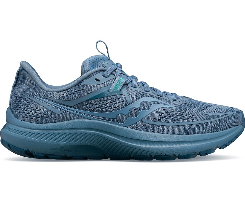 Women's Saucony Omni 21 Wide Walking Shoes Azure | UK-51073