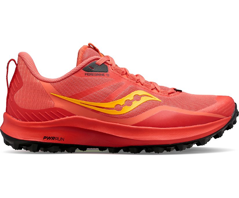 Women's Saucony Peregrine 12 Running Shoes Coral Red | UK-52089