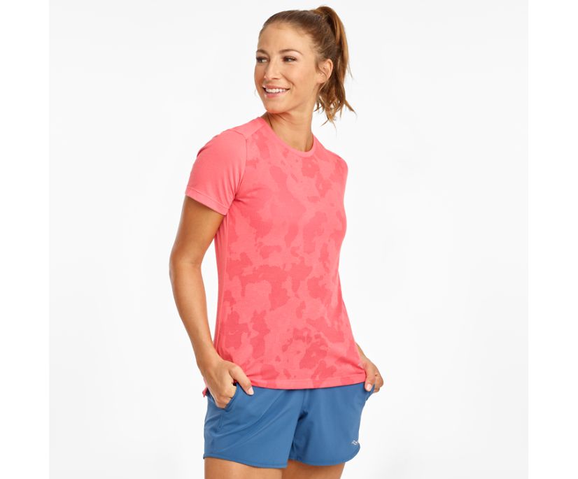 Women's Saucony Ramble Short Sleeve Coral | UK-54916