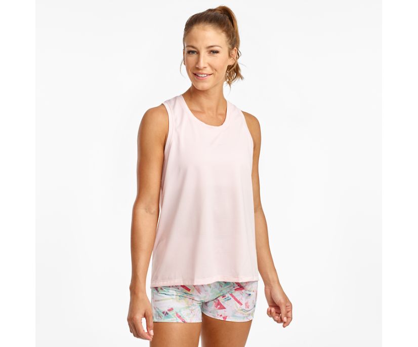 Women's Saucony Rerun Tank Tank Pink | UK-19048