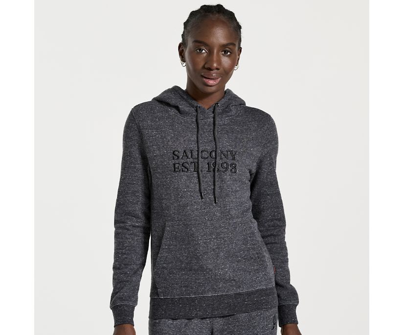 Women's Saucony Rested Hoodie Black | UK-95671