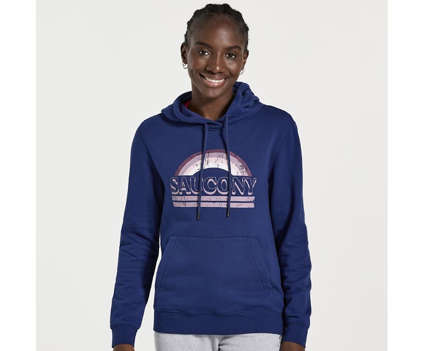 Women's Saucony Rested Hoodie Blue | UK-06427