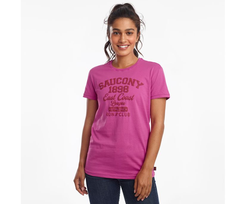 Women's Saucony Rested Short Sleeve Purple Purple | UK-35467