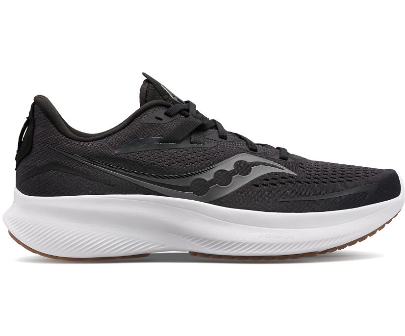 Women's Saucony Ride 15 Running Shoes Black | UK-97683