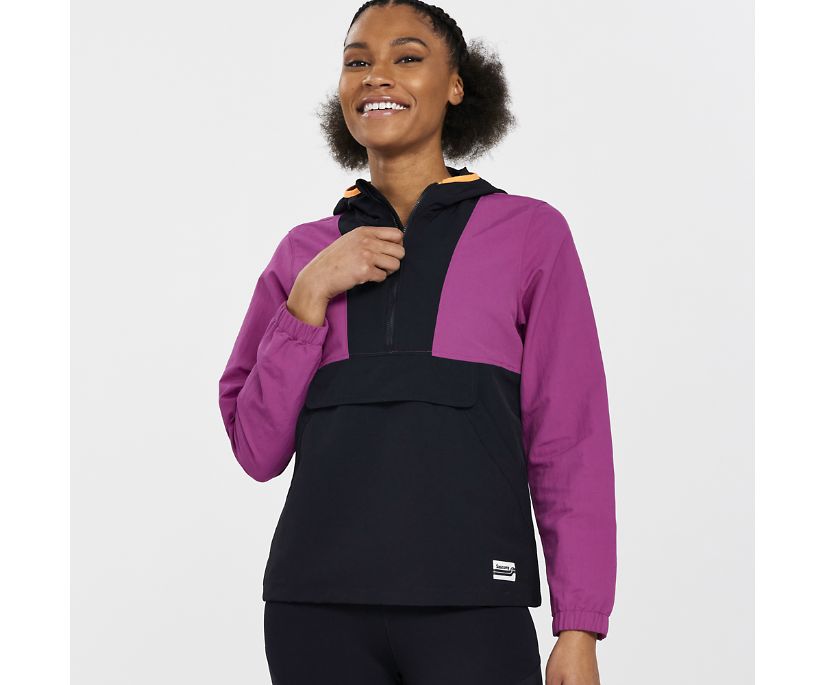 Women's Saucony Saucony Track Anorak Black | UK-06392