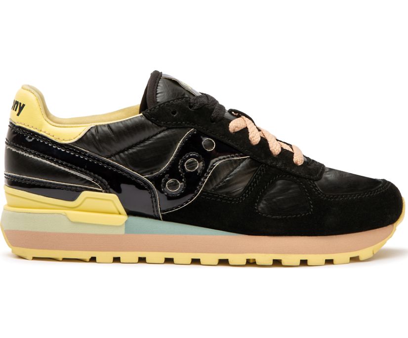 Women's Saucony Shadow Original Sneakers Black Yellow | UK-16952