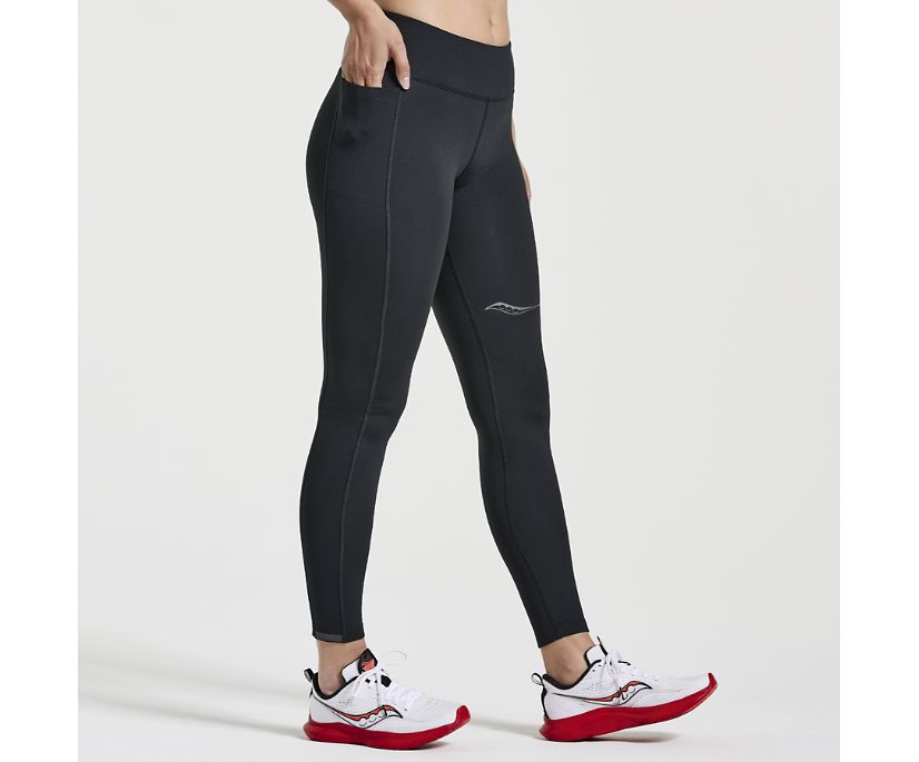 Women's Saucony Solstice Tight Black | UK-40572