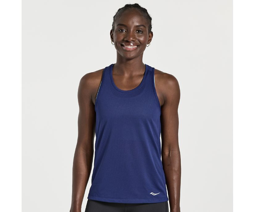 Women's Saucony Stopwatch Singlet Blue | UK-97580