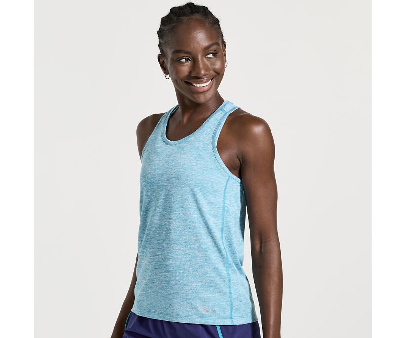 Women's Saucony Stopwatch Singlet Turquoise | UK-26853